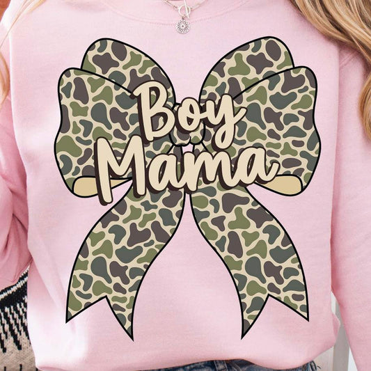 Camo Bow Boy Mama