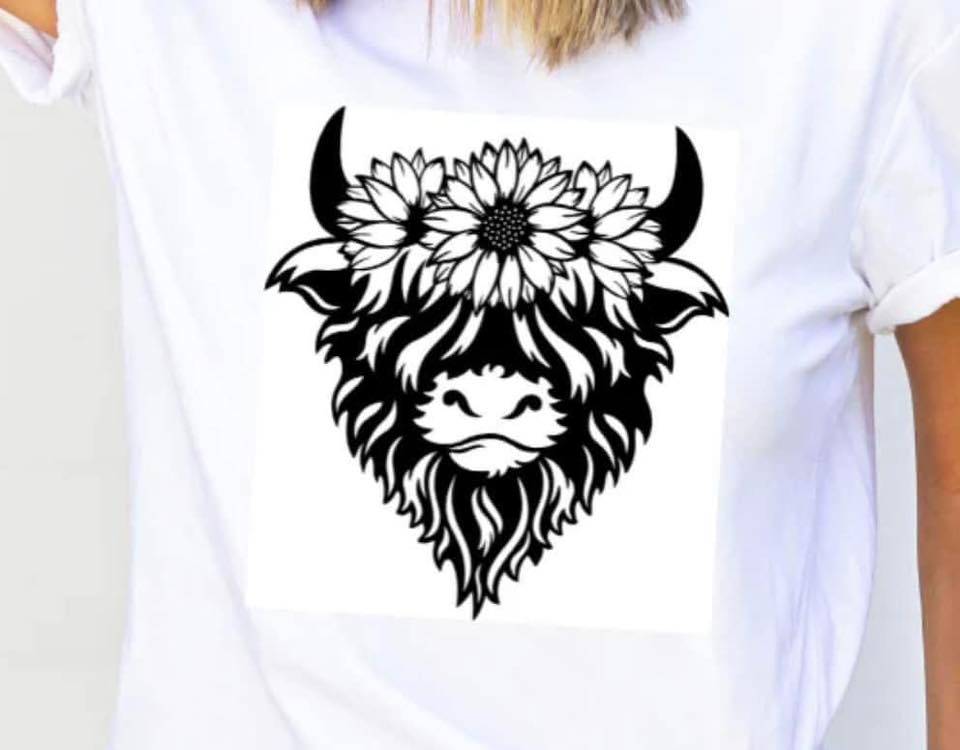 Sunflower Highland Cow SALE