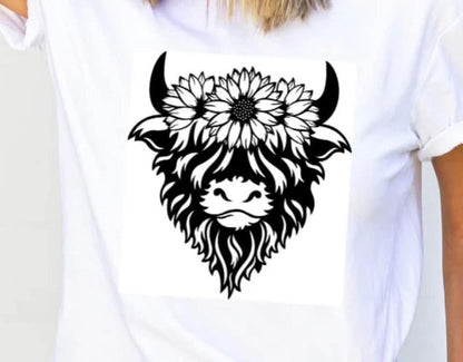 Sunflower Highland Cow SALE