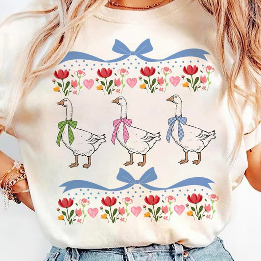 Goose & Flowers
