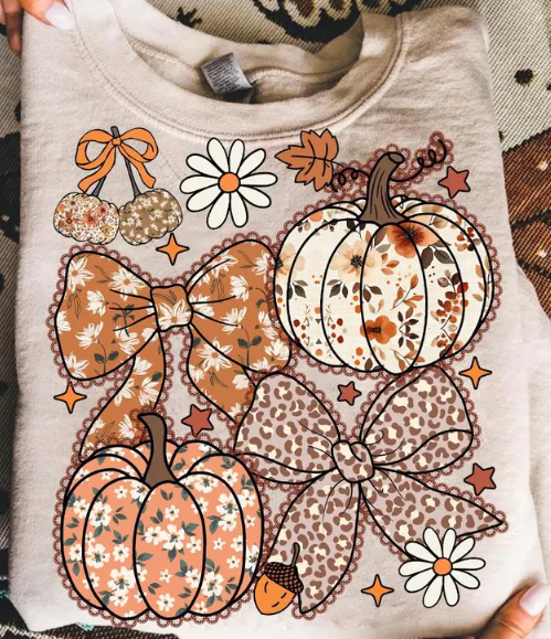 Fall Floral Pumpkins & Bows