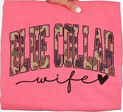 Camo Blue Collar Wife