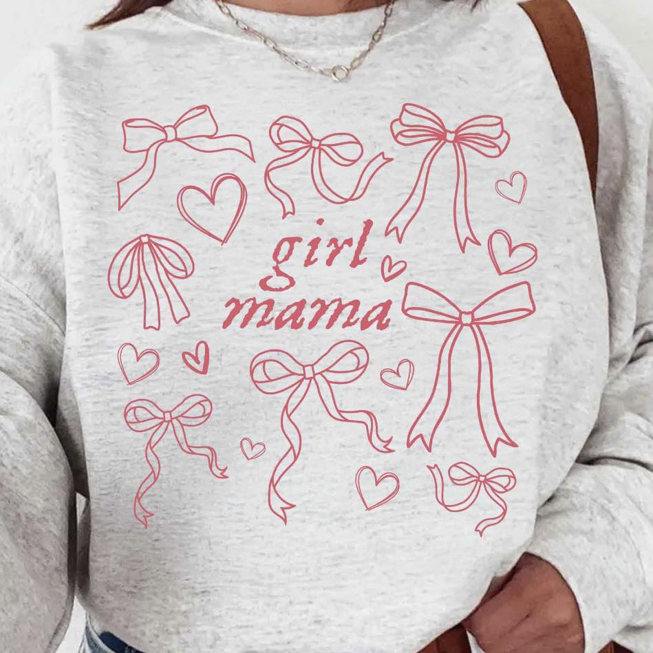 Bows & Hearts Pink Girl Mama