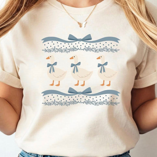 Blue Floral Goose