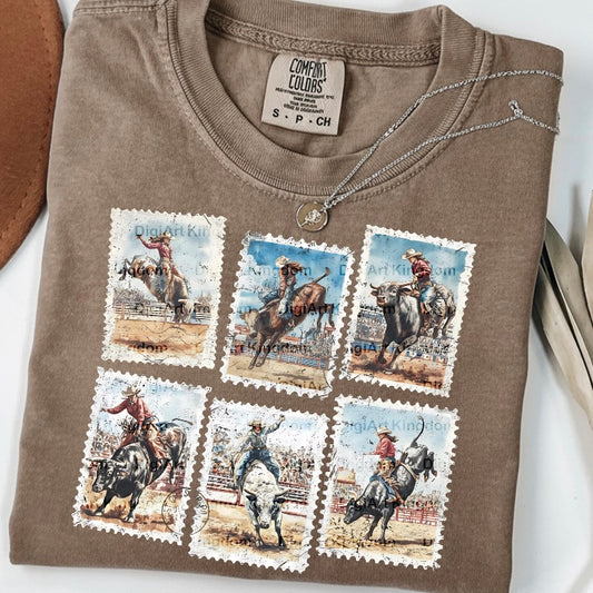Bull Riding Stamps