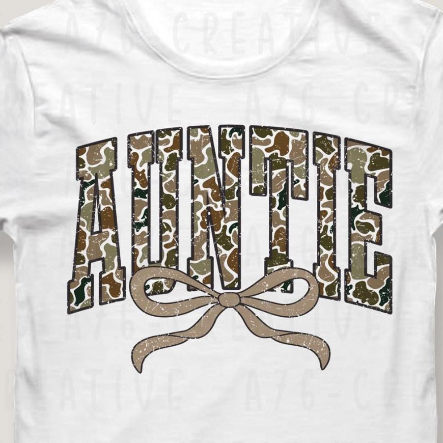 Camo Auntie W/ Bow
