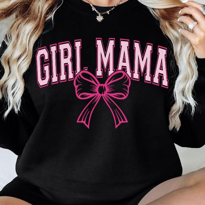 Pink Girl Mama with Bow