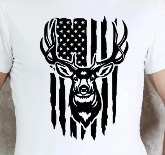 Deer Head American Flag SALE