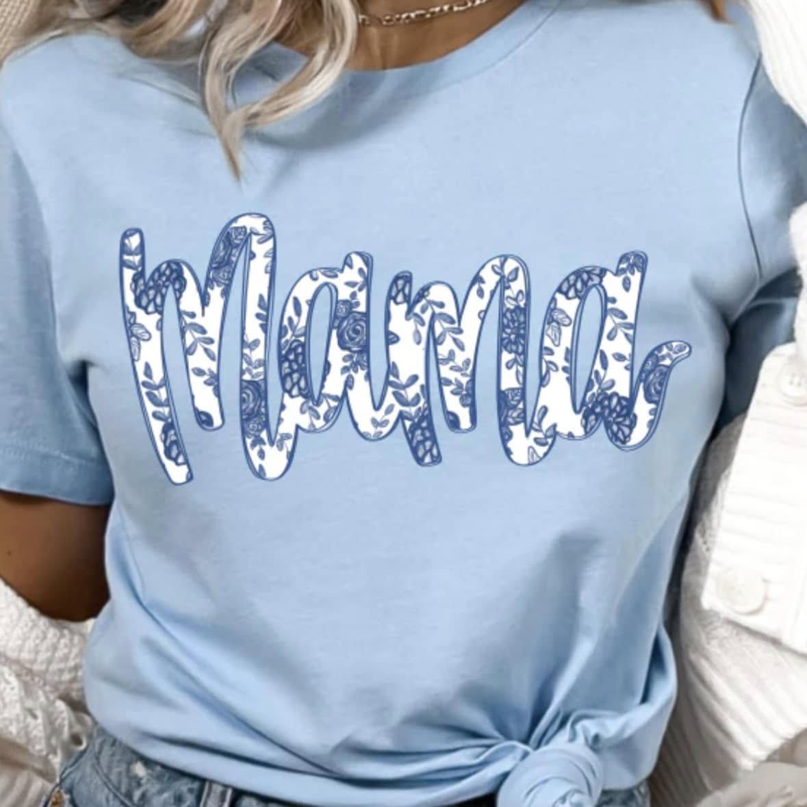 Blue Floral Mama SALE