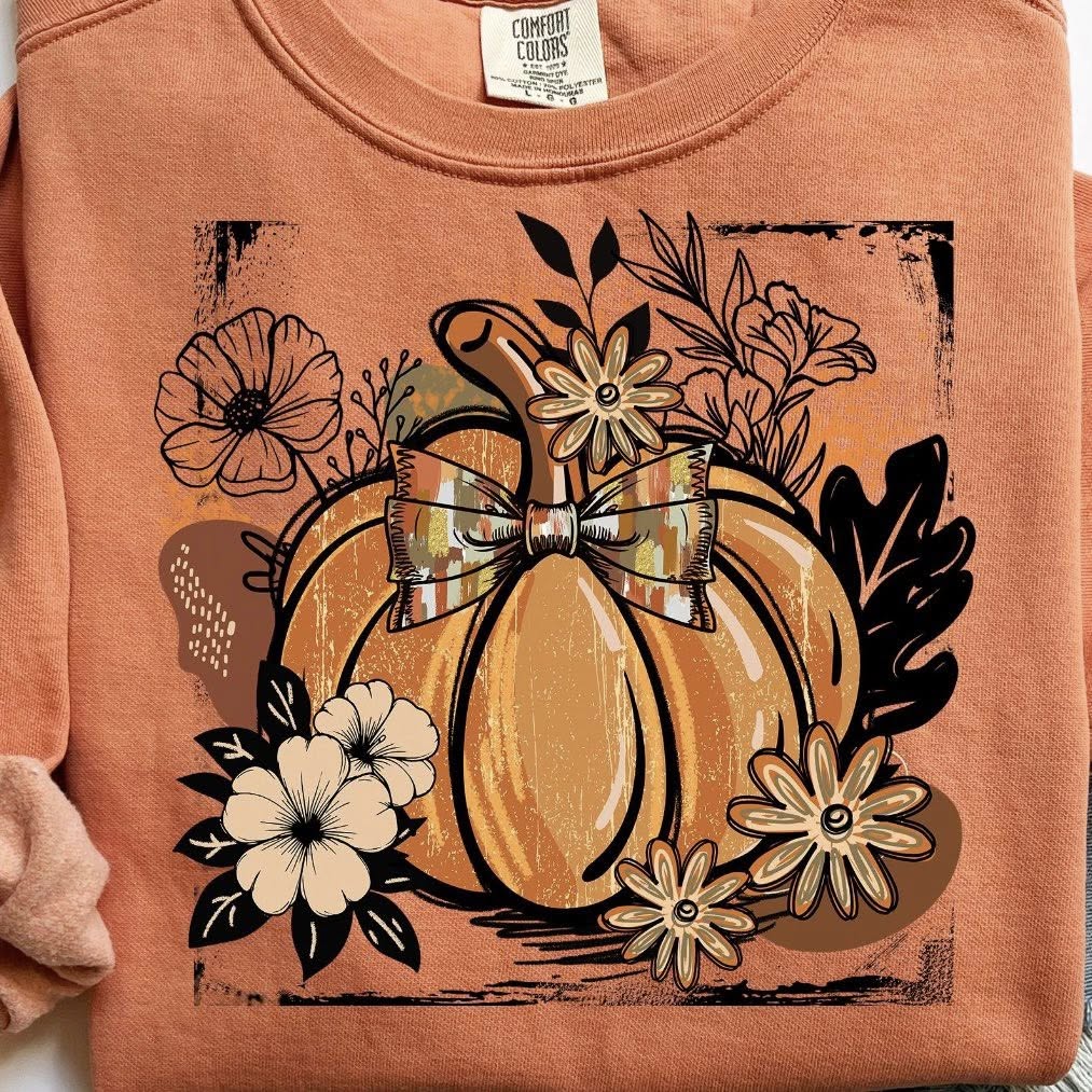 Floral Fall Pumpkin