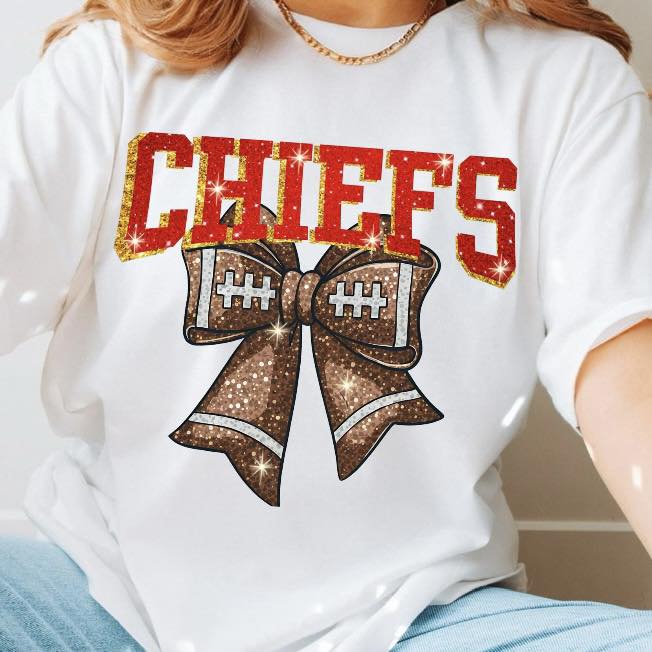Sparkly Chiefs with Bow