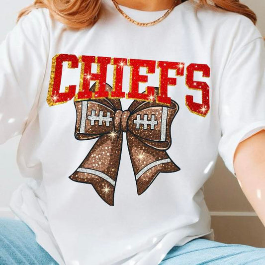 Sparkly Chiefs with Bow