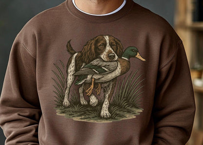 Hunting Dog with Mallard