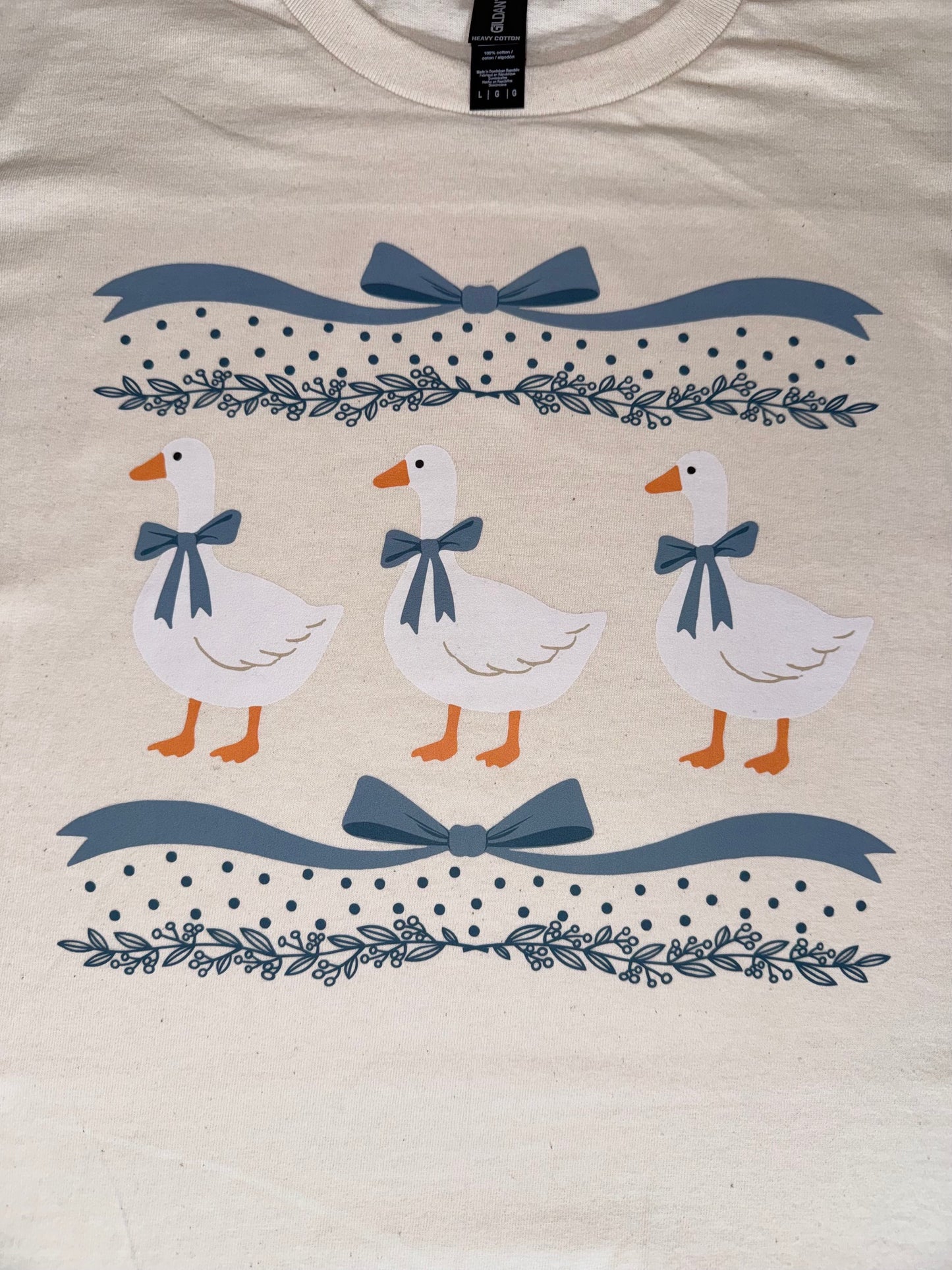 Blue Floral Goose