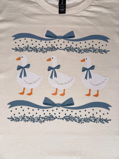 Blue Floral Goose