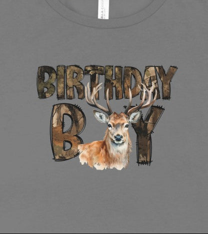 Camo Deer Birthday Boy