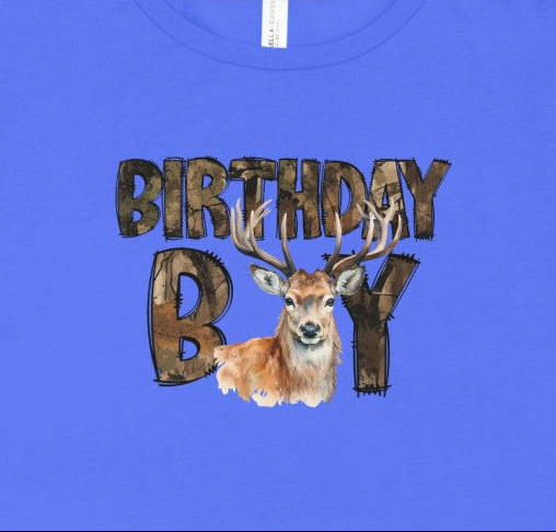 Camo Deer Birthday Boy