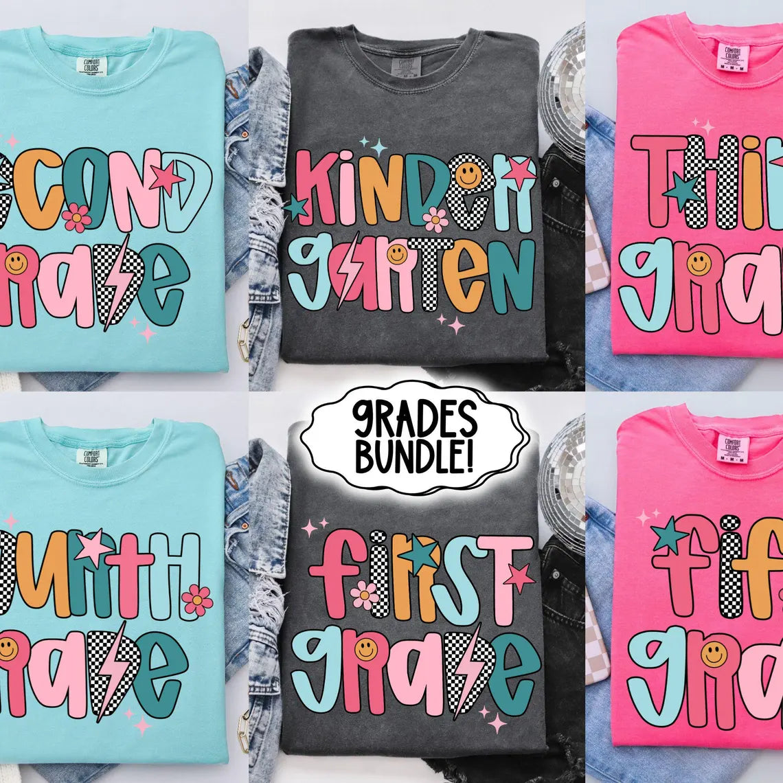 Youth Retro Back To School Grades (PreK-5th)