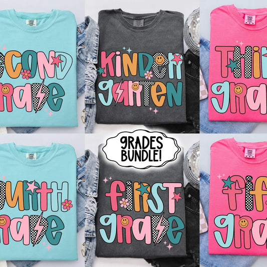 Youth Retro Back To School Grades (PreK-5th)