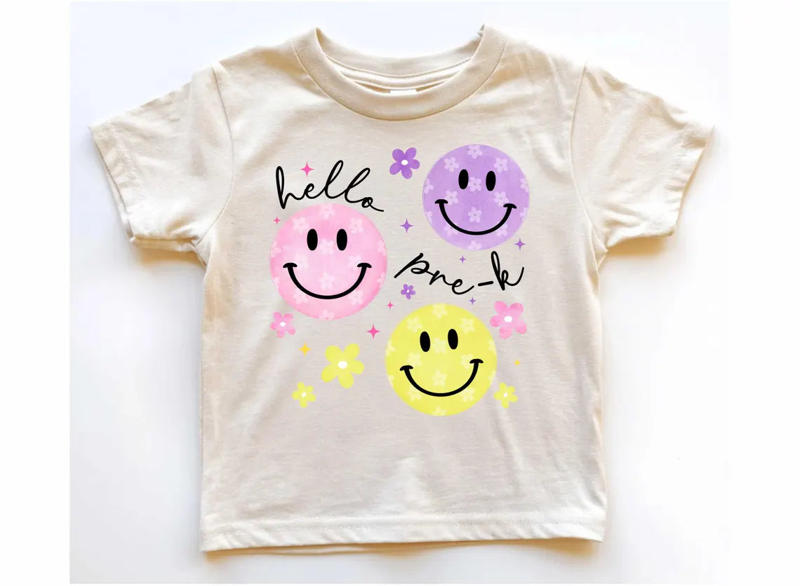 Youth Hello Smiley Face Grades (PreK-4th)