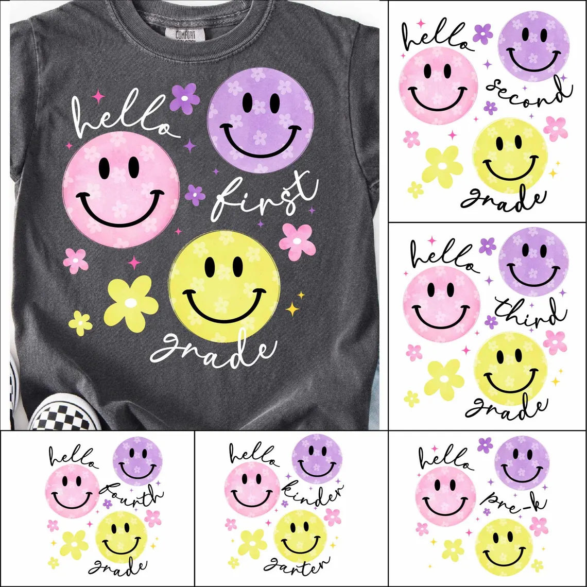 Youth Hello Smiley Face Grades (PreK-4th)