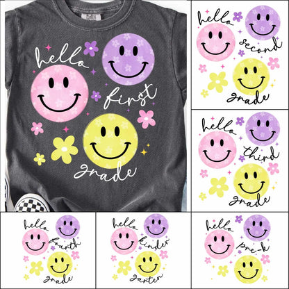 Youth Hello Smiley Face Grades (PreK-4th)