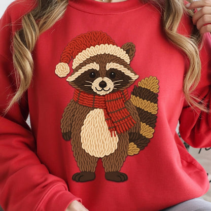 Crochet Christmas Racoon