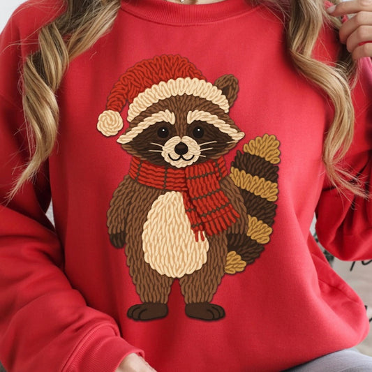 Crochet Christmas Racoon